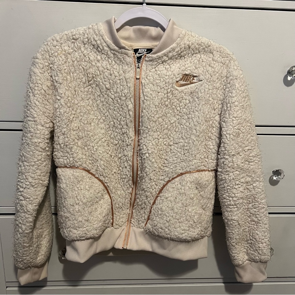 Nike Sportswear High Pile Fleece Shine Bomber Girls Jacket